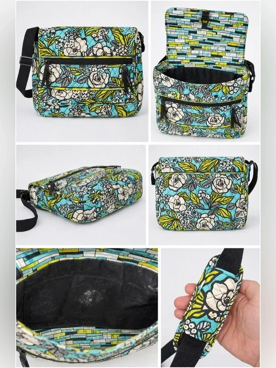 Vera Bradley Floral Crossbody Messenger Bag - Picture 2 of 2